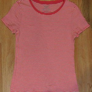Faded Glory Red/White Striped Shirt